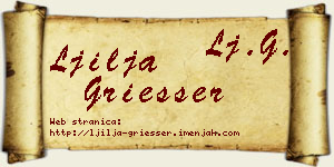 Ljilja Griesser vizit kartica